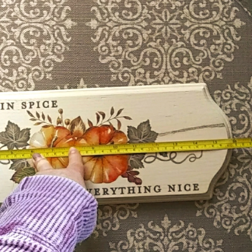 Pumpkin Spice & Everything Nice Handmade Wood Sign/Decor NWOT 💚HOST PICK💚